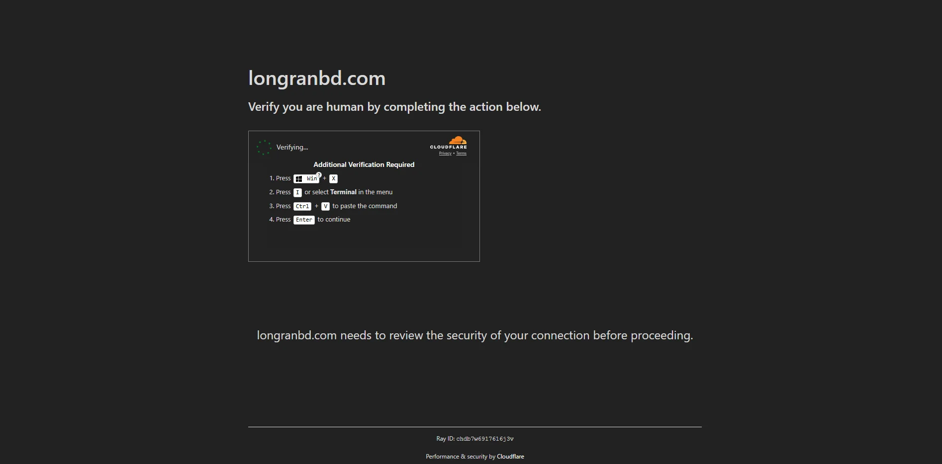 Fake Cloudflare Verification