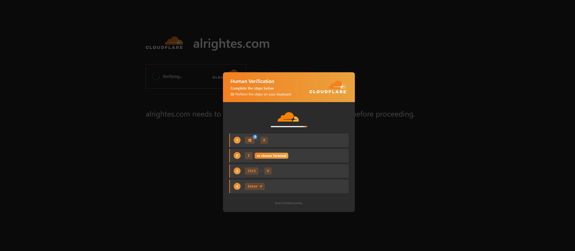 A Fake Cloudflare Verification